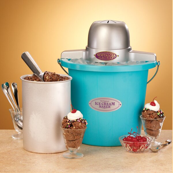 Nostalgia Electrics Nostalgia 4 Qt Old Fashioned Ice Cream Maker And Reviews Wayfair